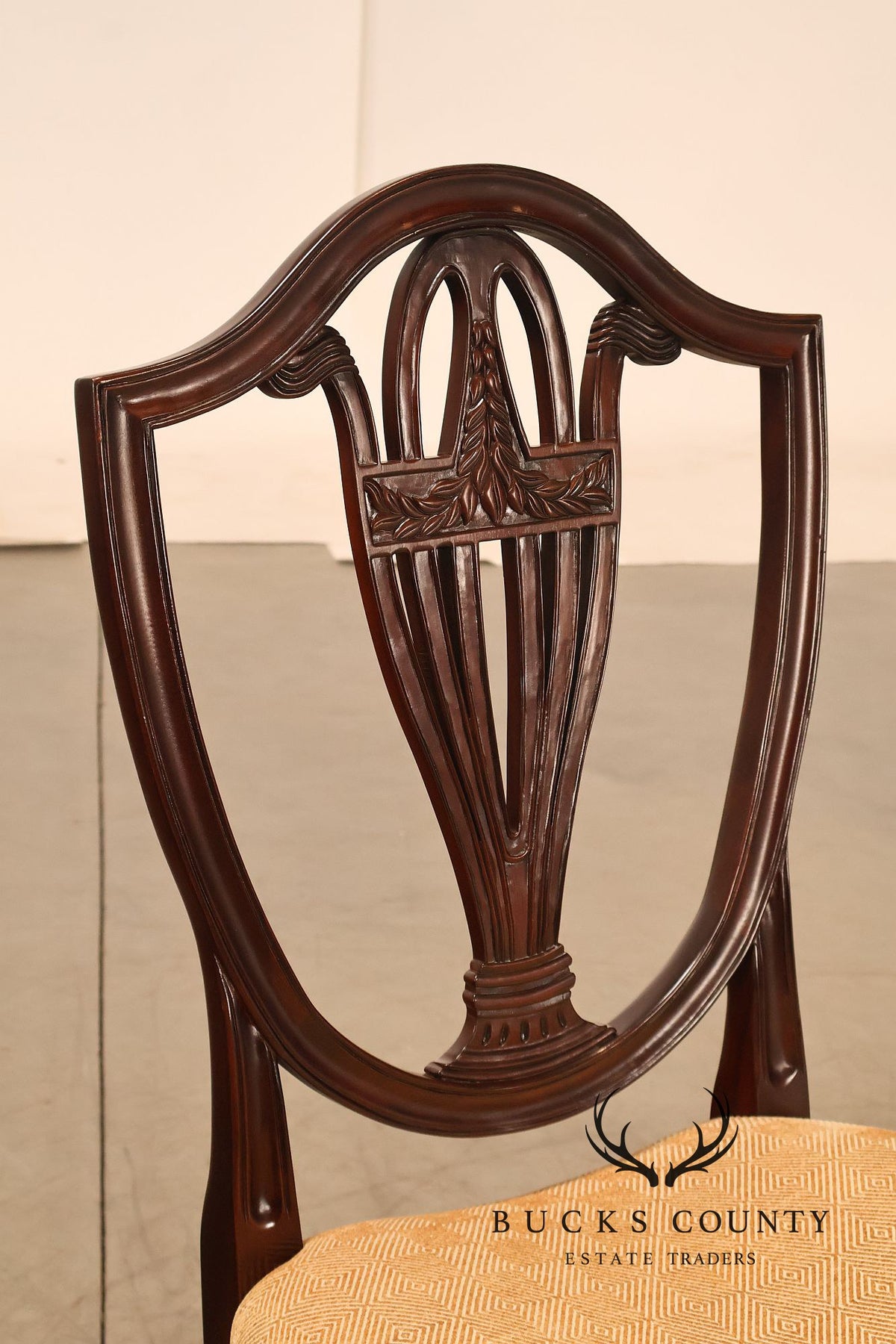 Baker Hepplewhite Style Pair of Mahogany Side Chairs