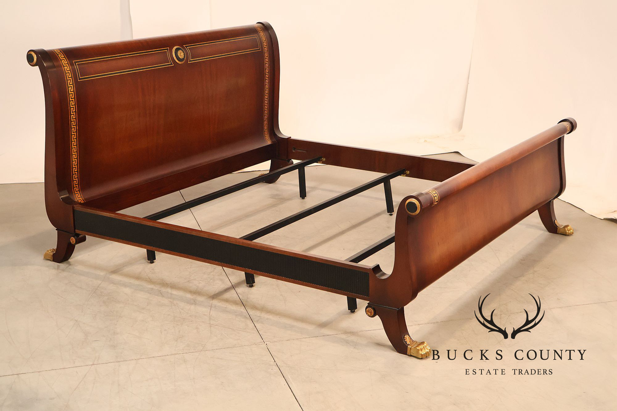 Mariner Fine Furniture Empire Style King Size Mahogany Sleigh Bed