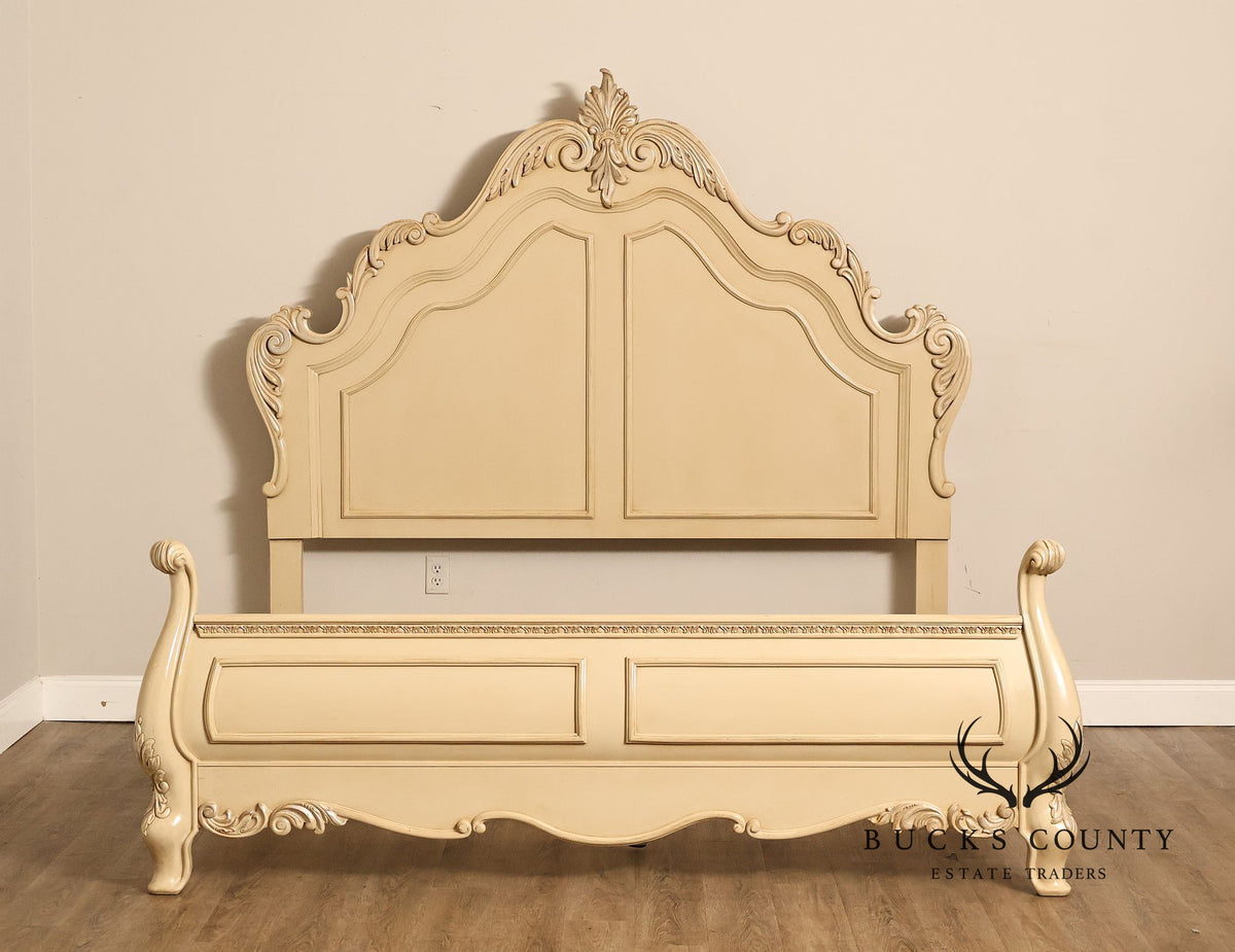Rococo Style Painted King Size Bedframe