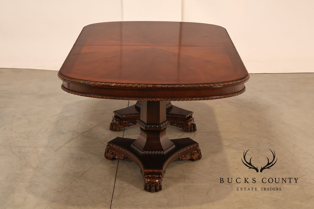 Century Furniture Expandable Cherry Pedestal Dining Table