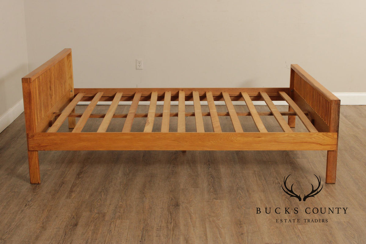 Charles Webb Mid Century Modern Queen Size Spindle Bed Frame