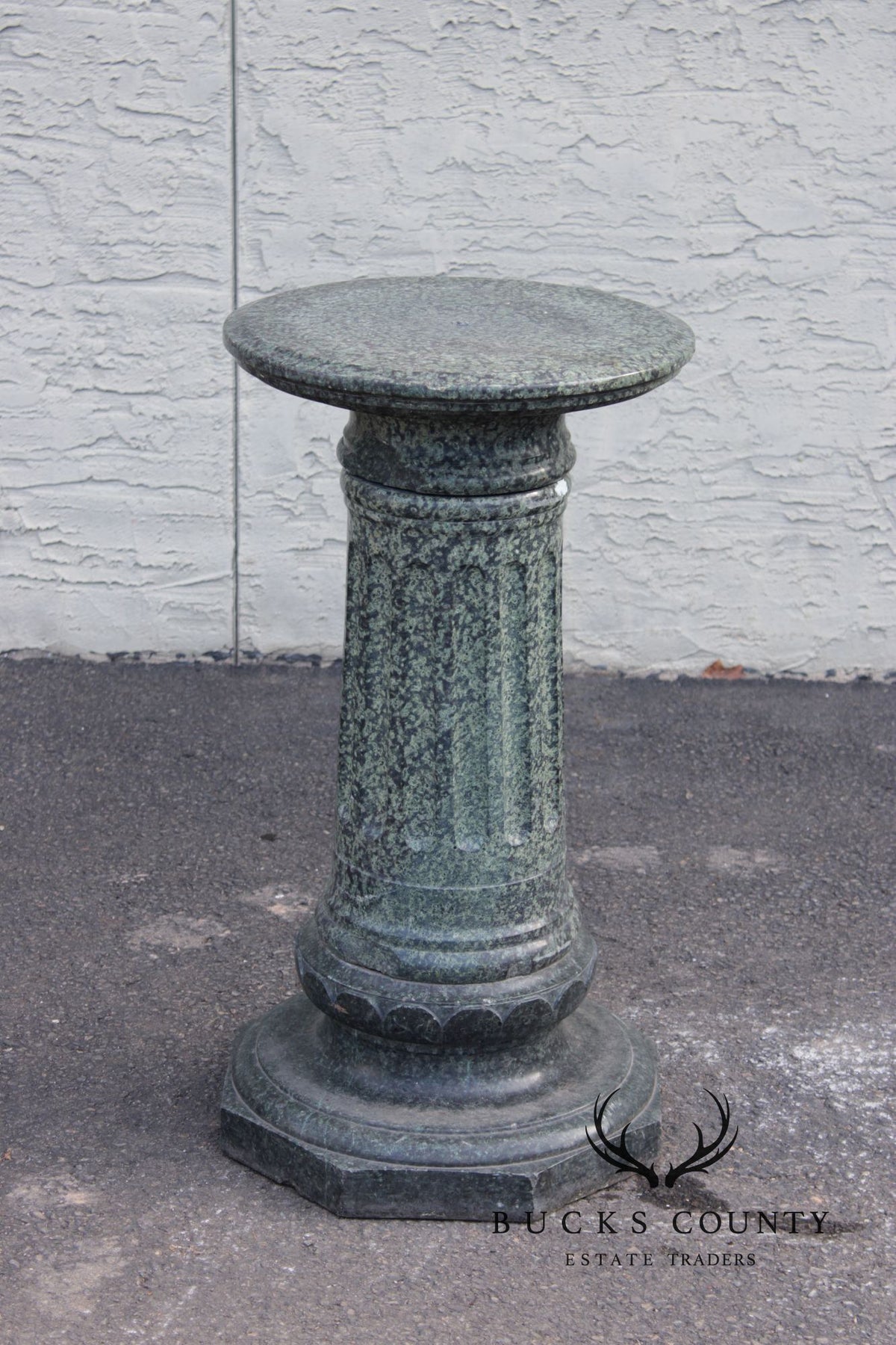 Vintage Carved Granite Pedestal Column