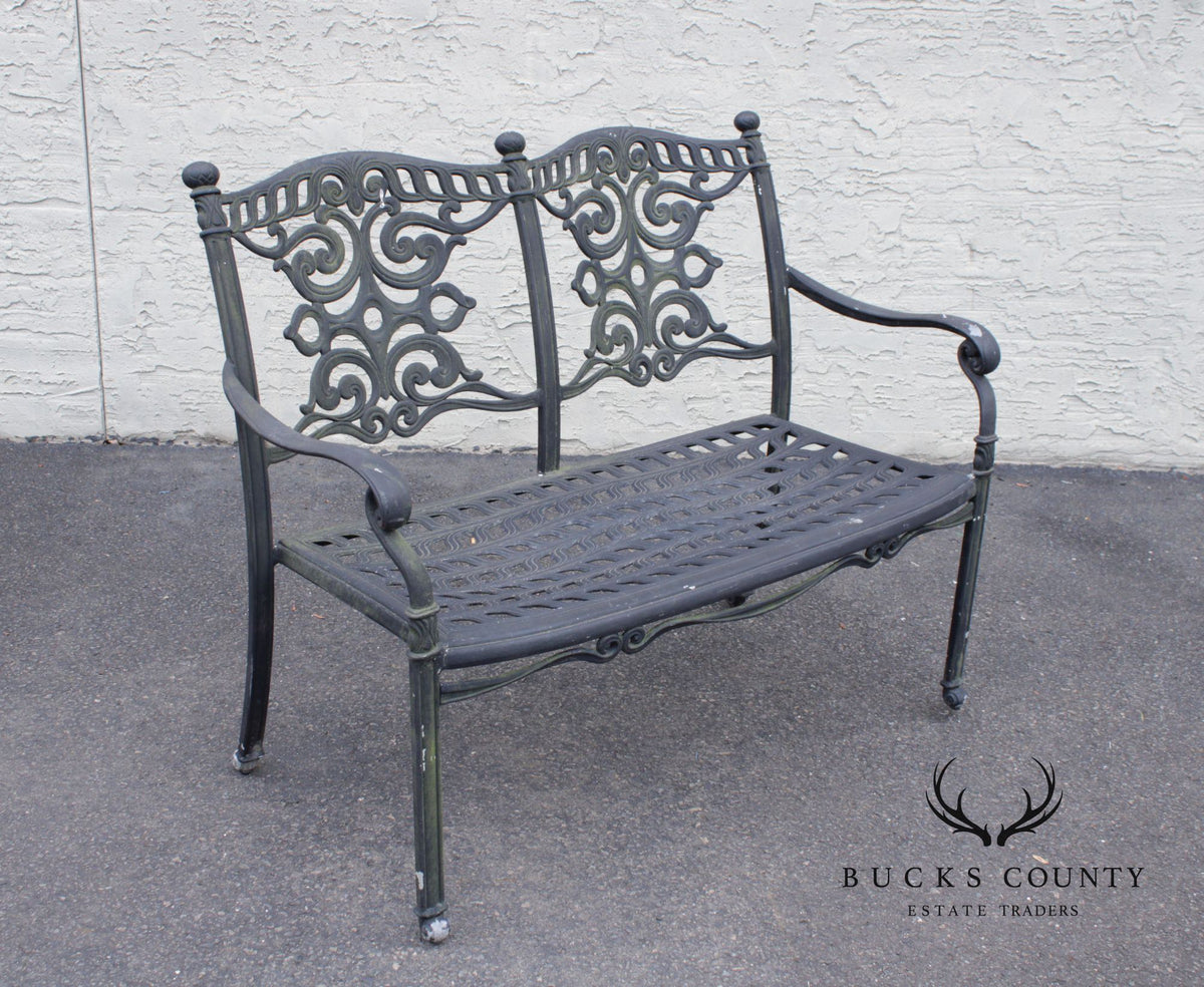 Quality Cast Aluminum Outdoor Patio Settee