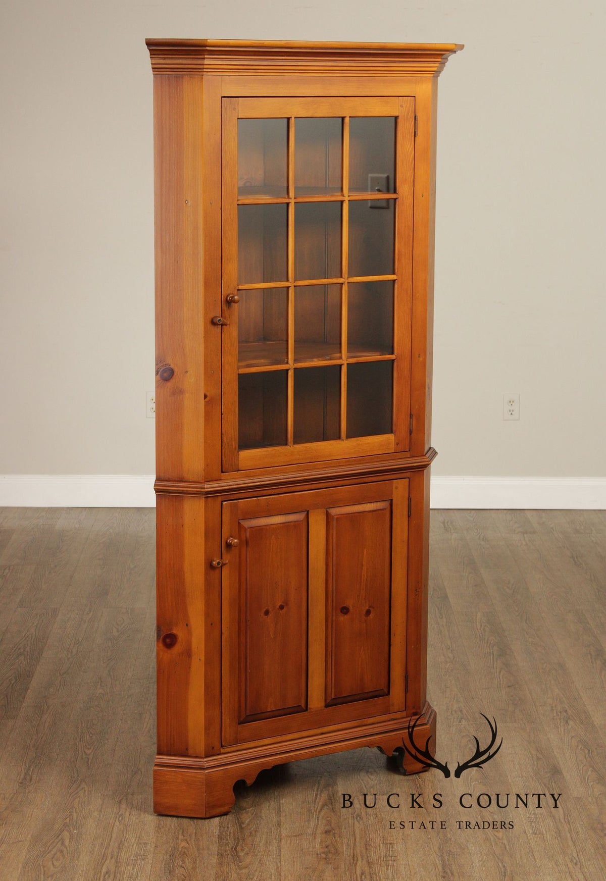 William Draper Country Pine Corner Cabinet