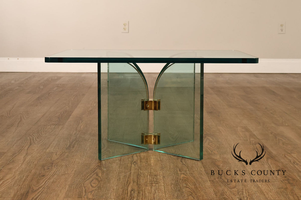 Post-Modern Glass Top Coffee Table
