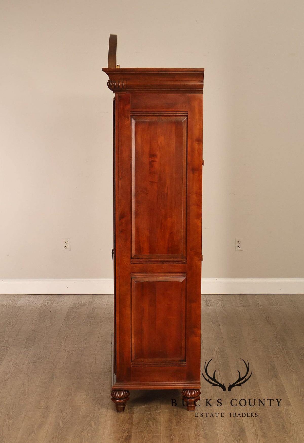 Ethan Allen 'British Classics' Carved Maple And Birch Armoire