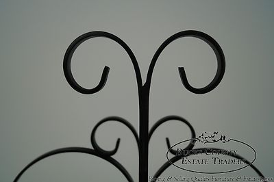 Custom Ornate Scrolled Wrought Iron Spanish Style Magazine Stand