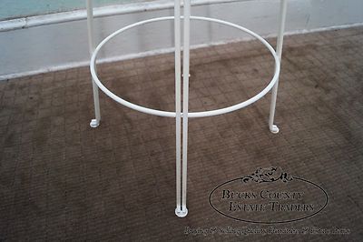 Mid Century Modern Set of 3 Painted Metal Bar Stools