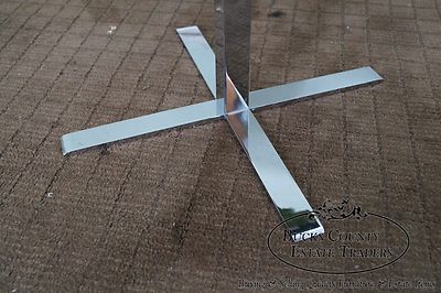 Mid Century Chrome Pedestal Side Chair Arne Jacobsen Fritz Hansen Style