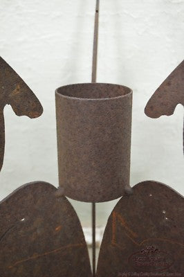 Hand Forged Steel Crane Garden Pedestal