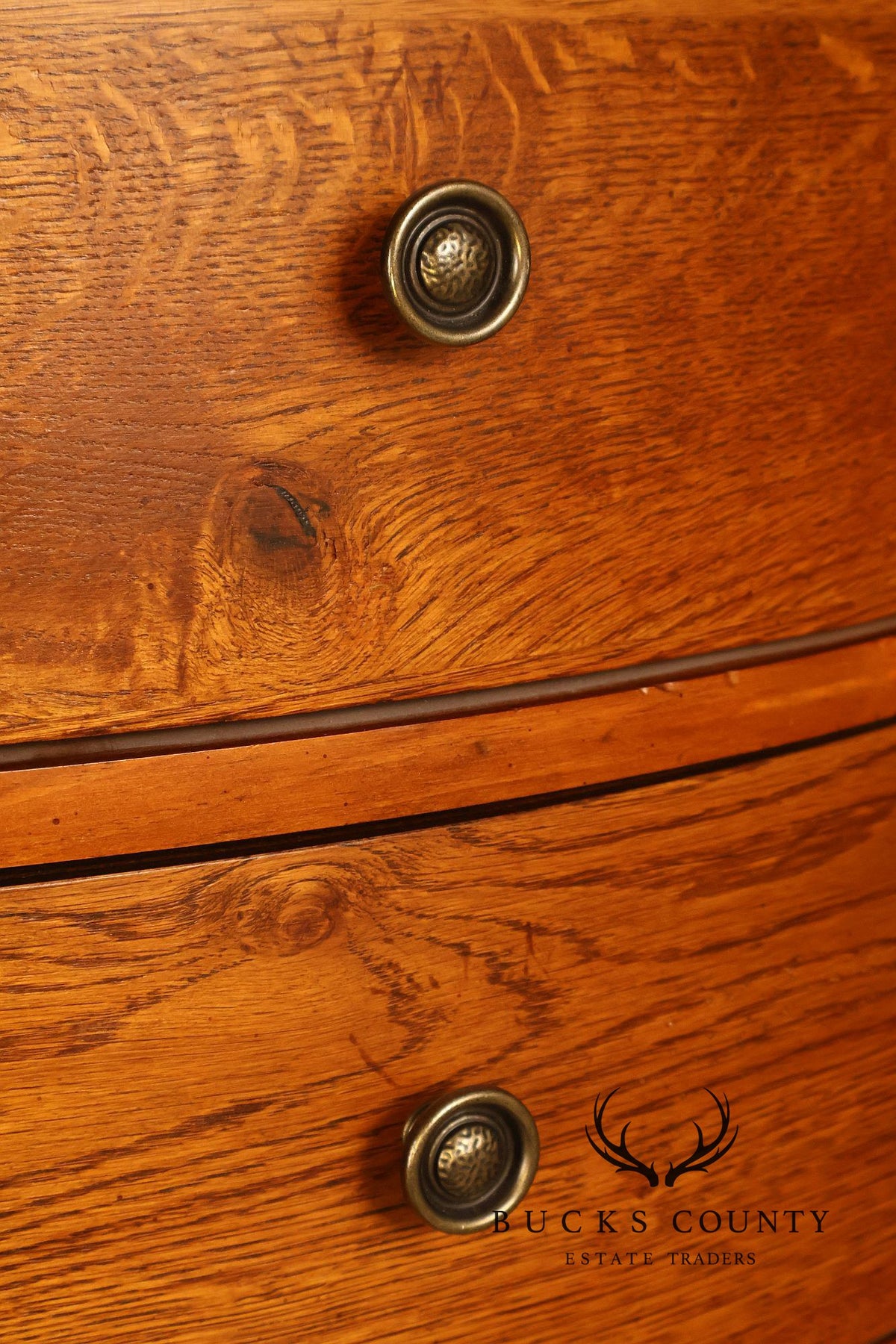 Bassett Furniture American Country Oak Seven Drawer Armoire Chifferobe With Mirror
