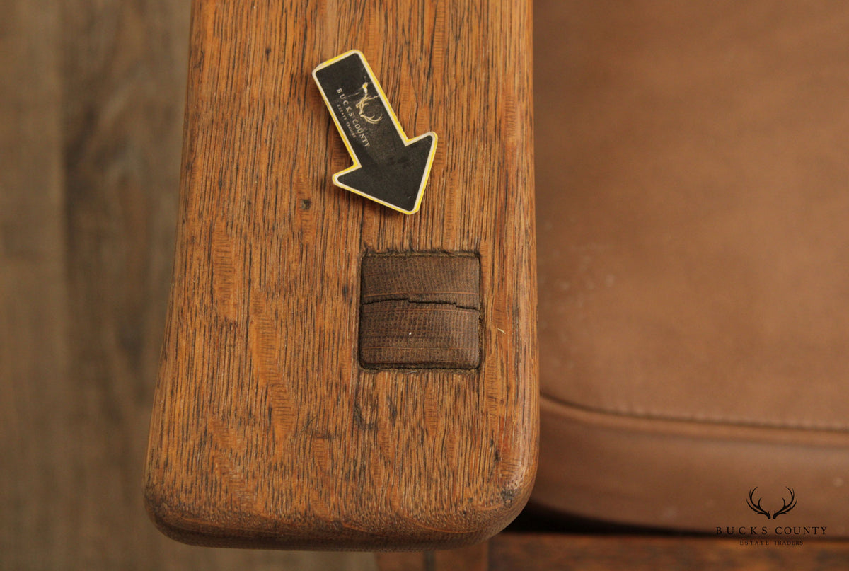 Limbert Mission Inlaid Oak Rocker
