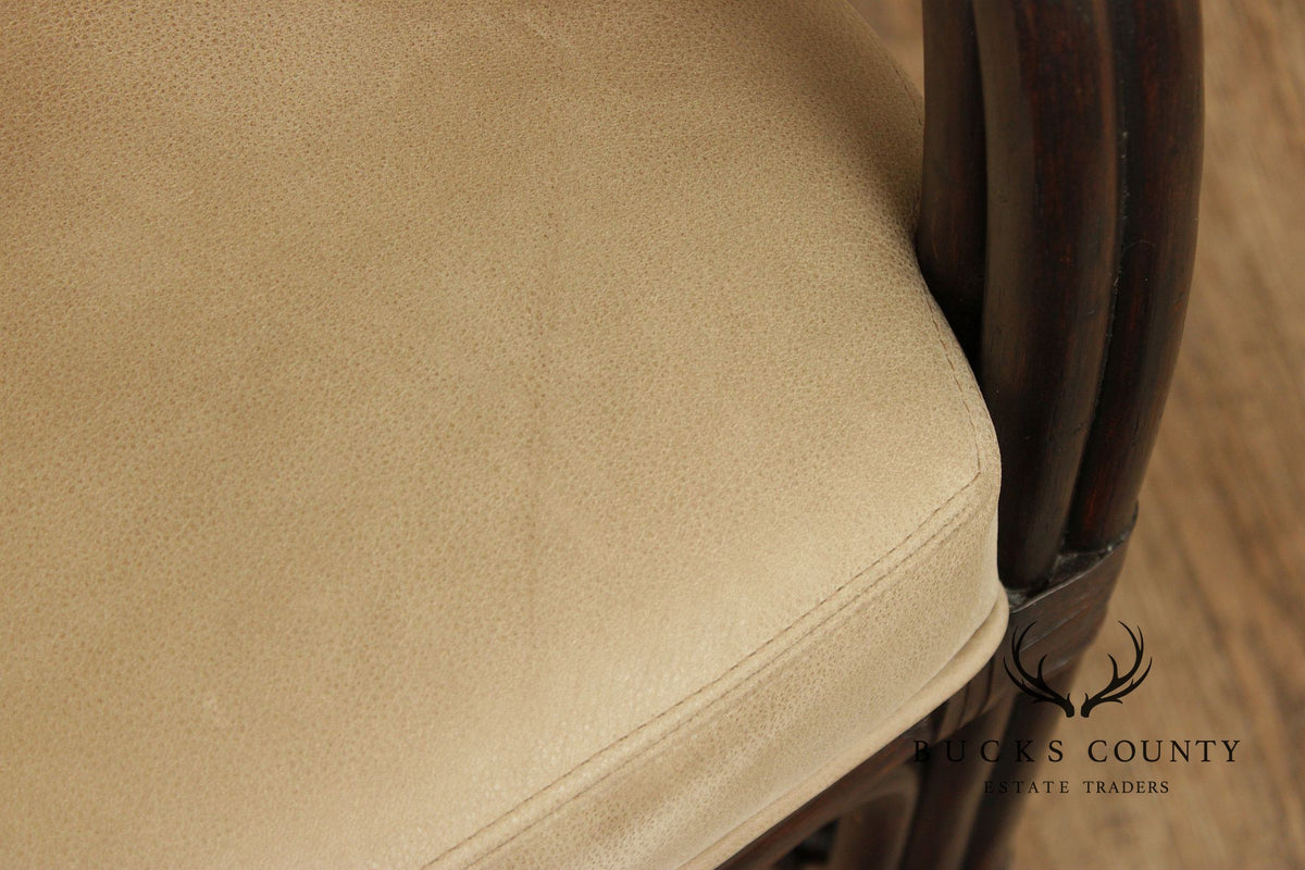 Palecek Rattan and Bamboo Armchair