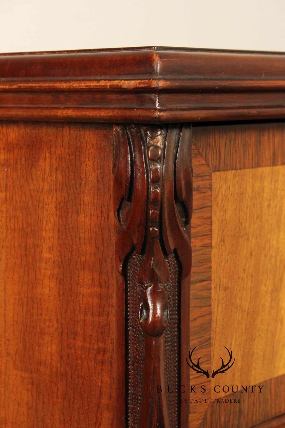 Georgian Style Carved Mahogany Commode