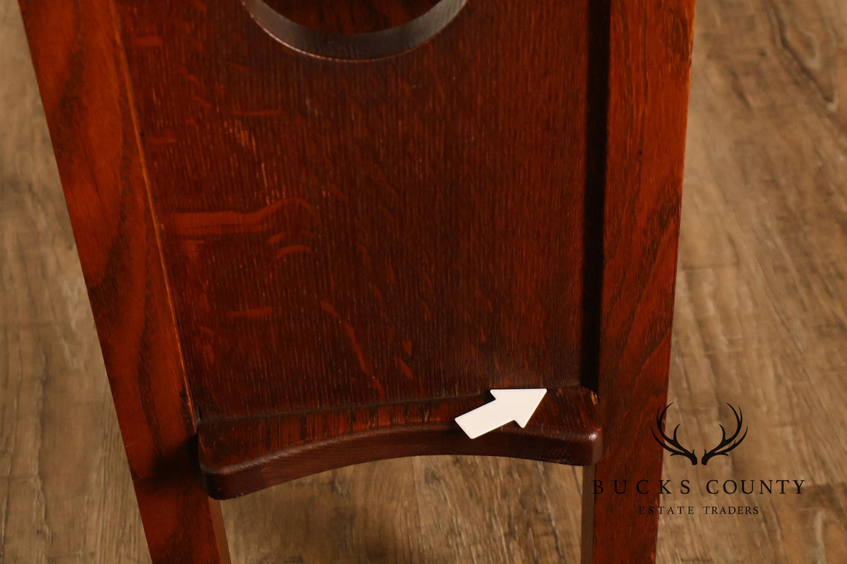 Antique Arts And Crafts Mission Oak Imperial Stand