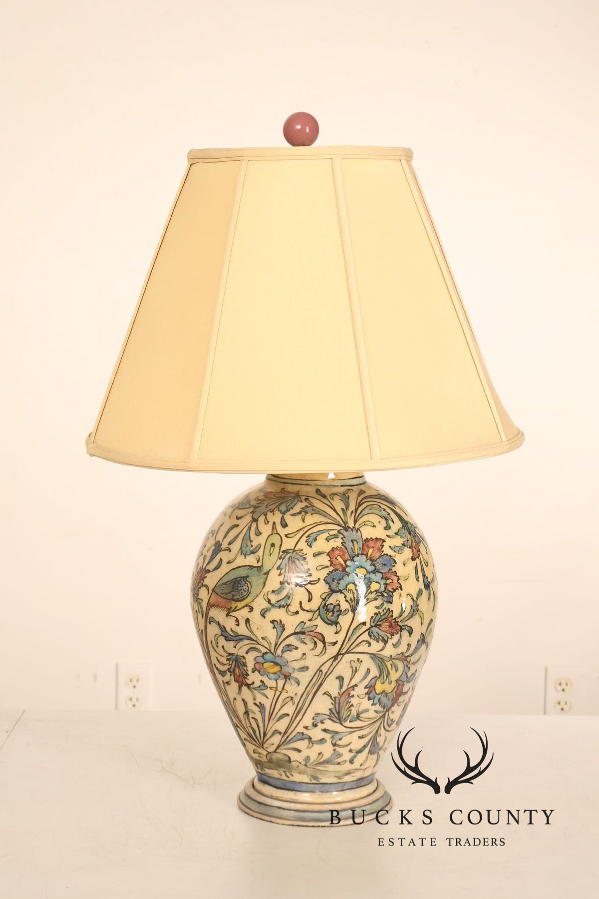 Qajar-period Persian vase was converted into a table lamp