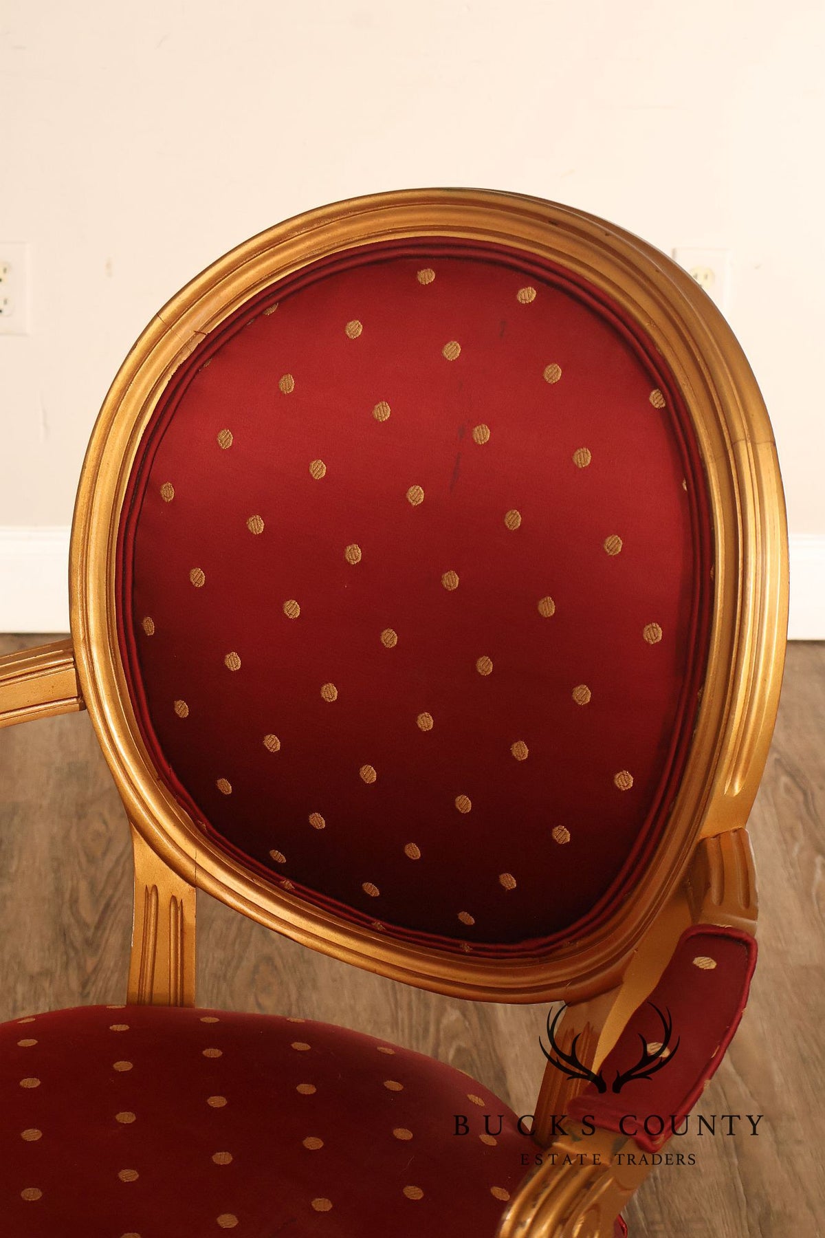 Ethan Allen French Louis XVI Style Giltwood Desk Chair
