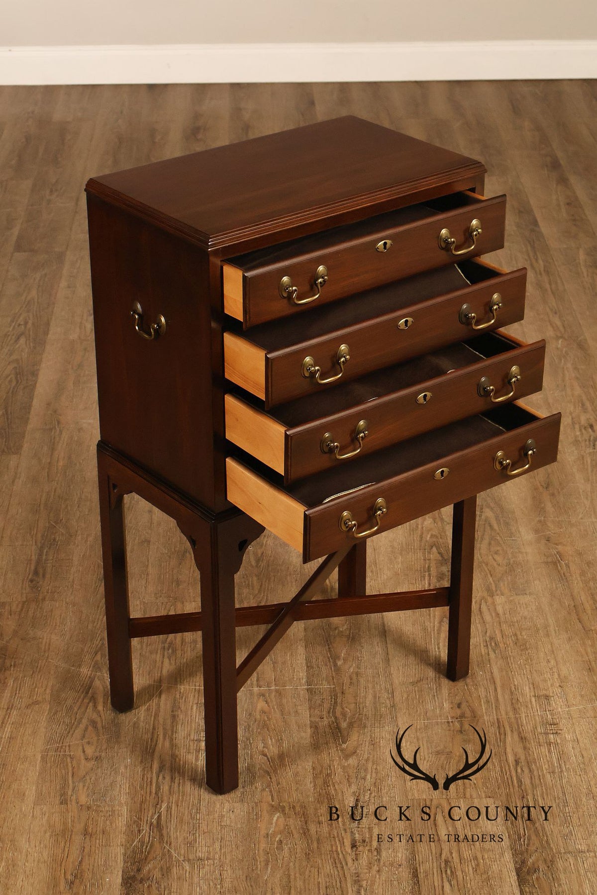 Ethan Allen 'Georgian Court' Cherry Silver Chest