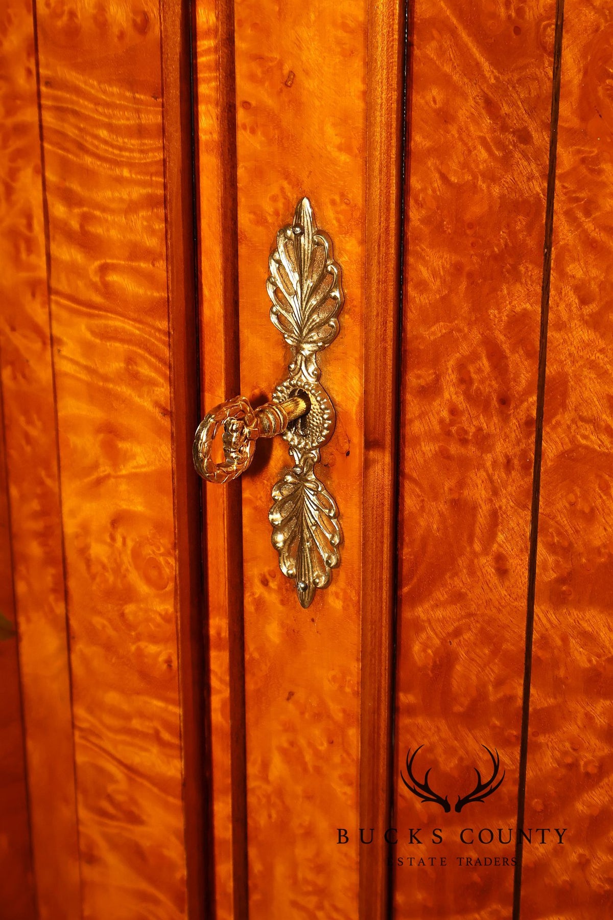 Rho Mobili D'Epoca Neoclassical Burl Wood Marquetry Inlaid Sideboard