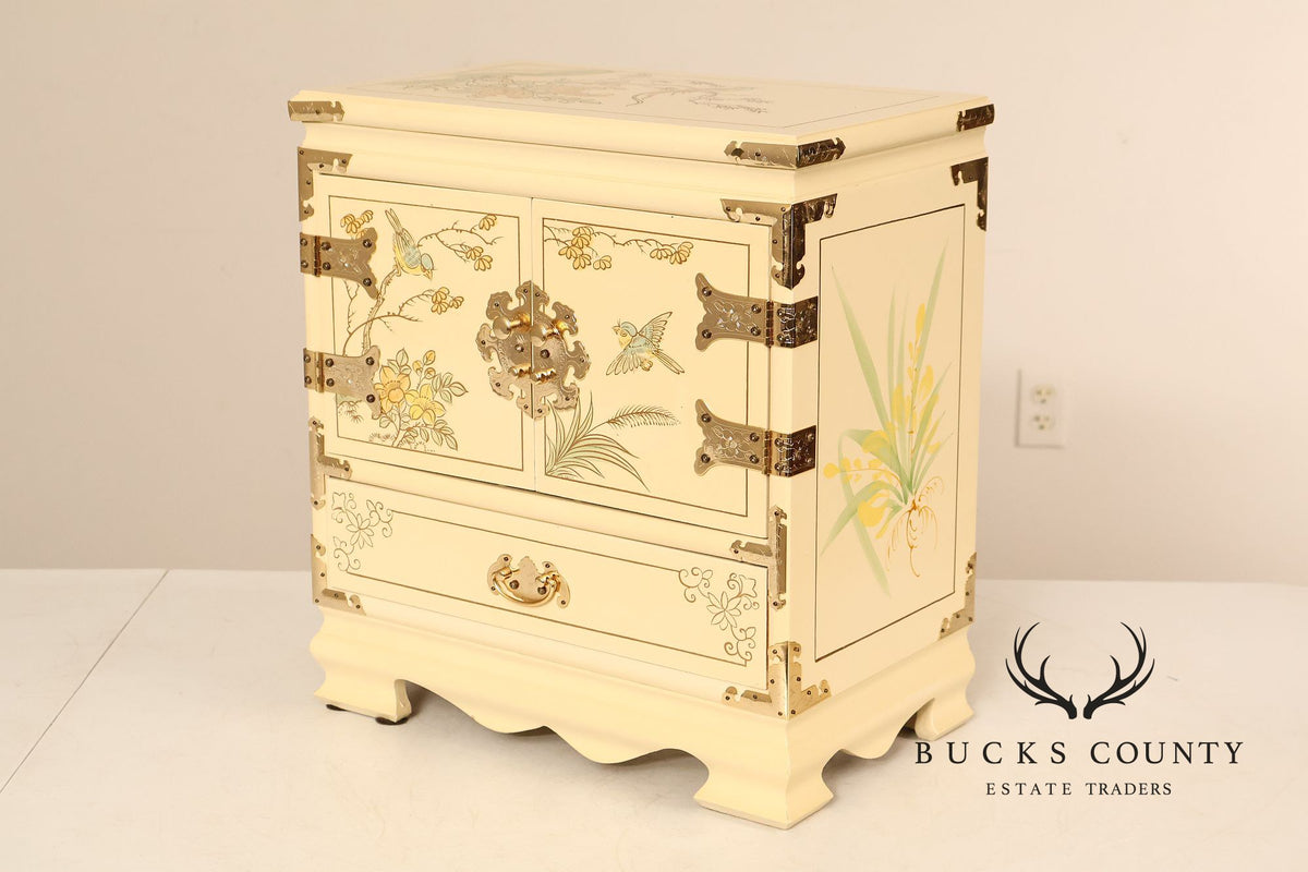 Painted Chinoiserie Style Pair Of Jewelry Chest