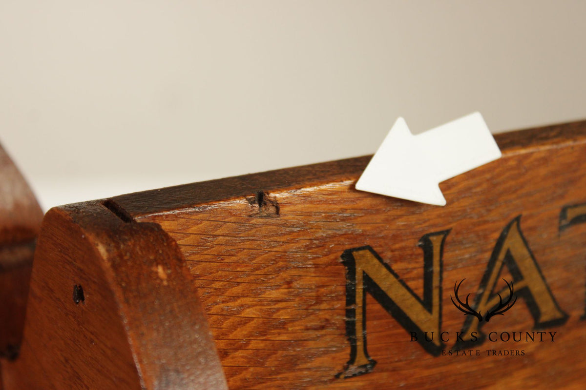 National Biscuit Company Arts & Crafts Oak Display Shelf