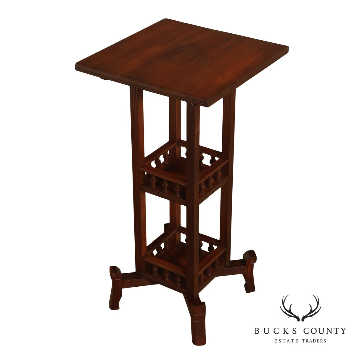 Victorian Eastlake Carved Walnut Plant Stand