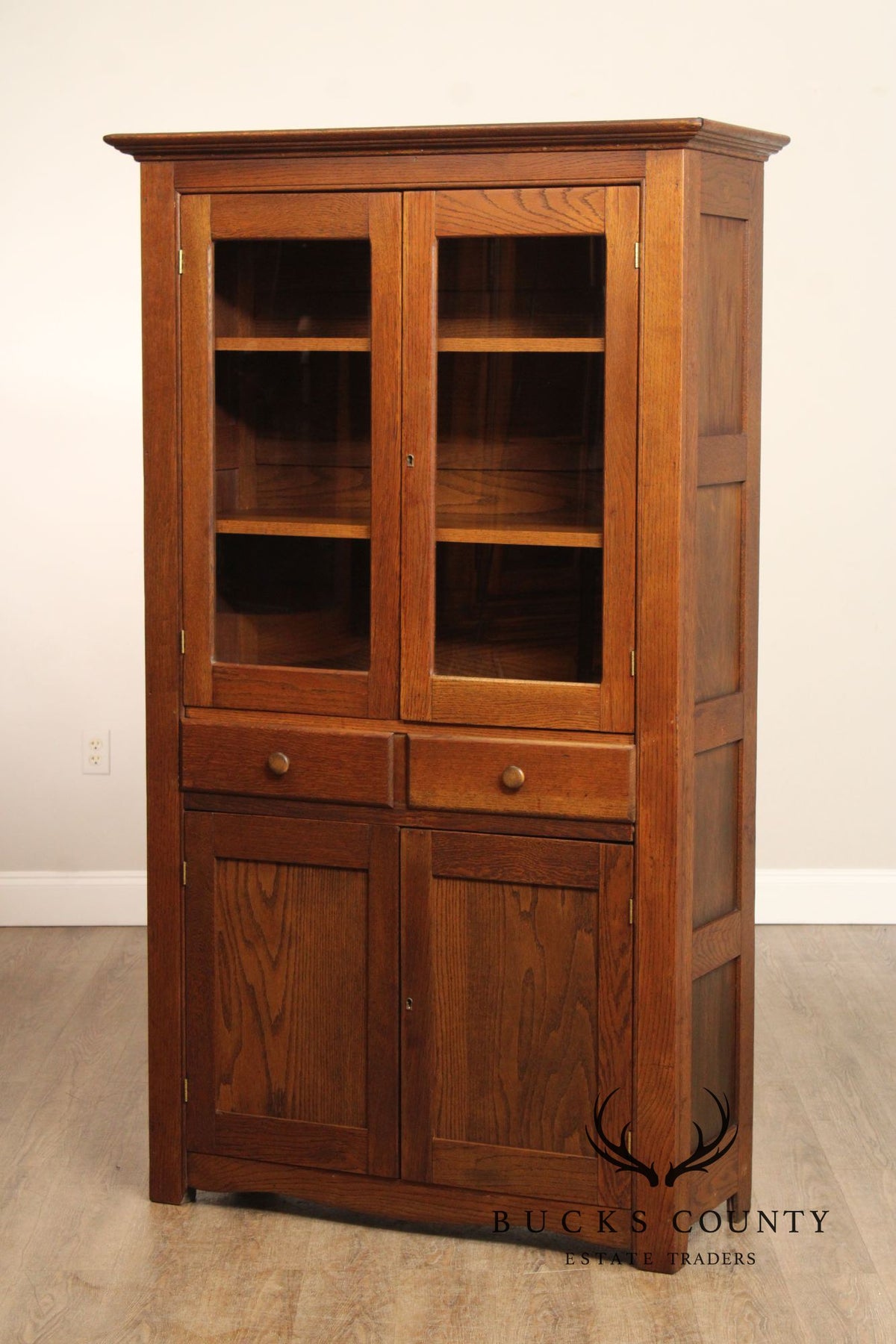 Vintage Oak Kitchen Flatwall Cabinet