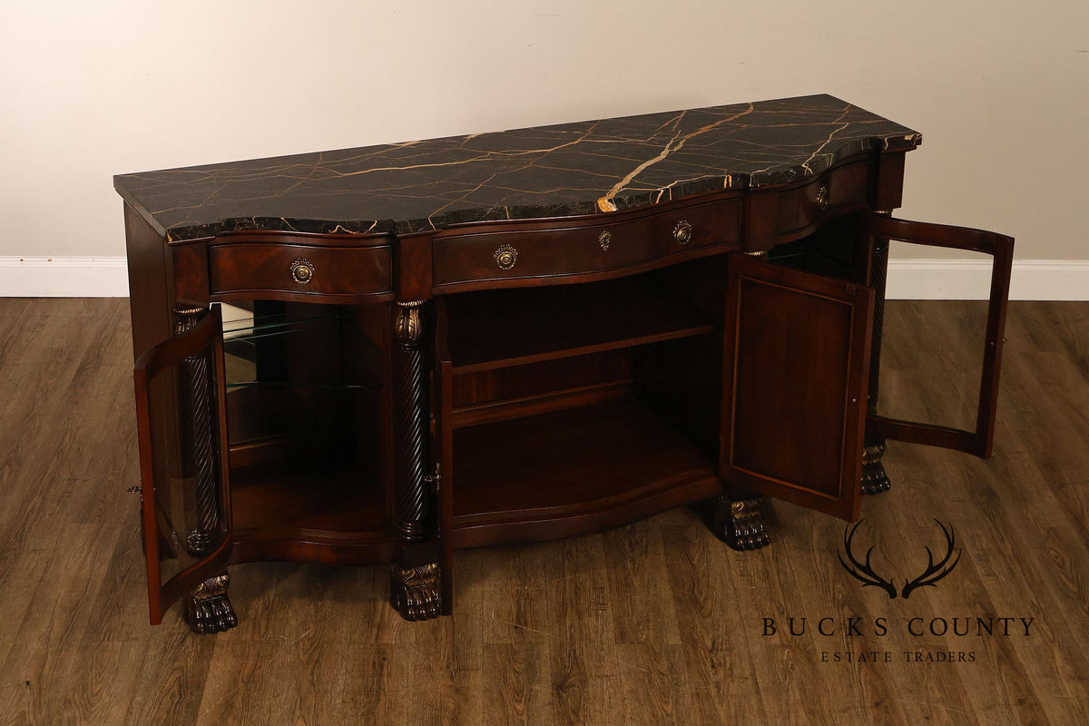 Henredon Historic Natchez Collection Marble Top Mahogany Sideboard