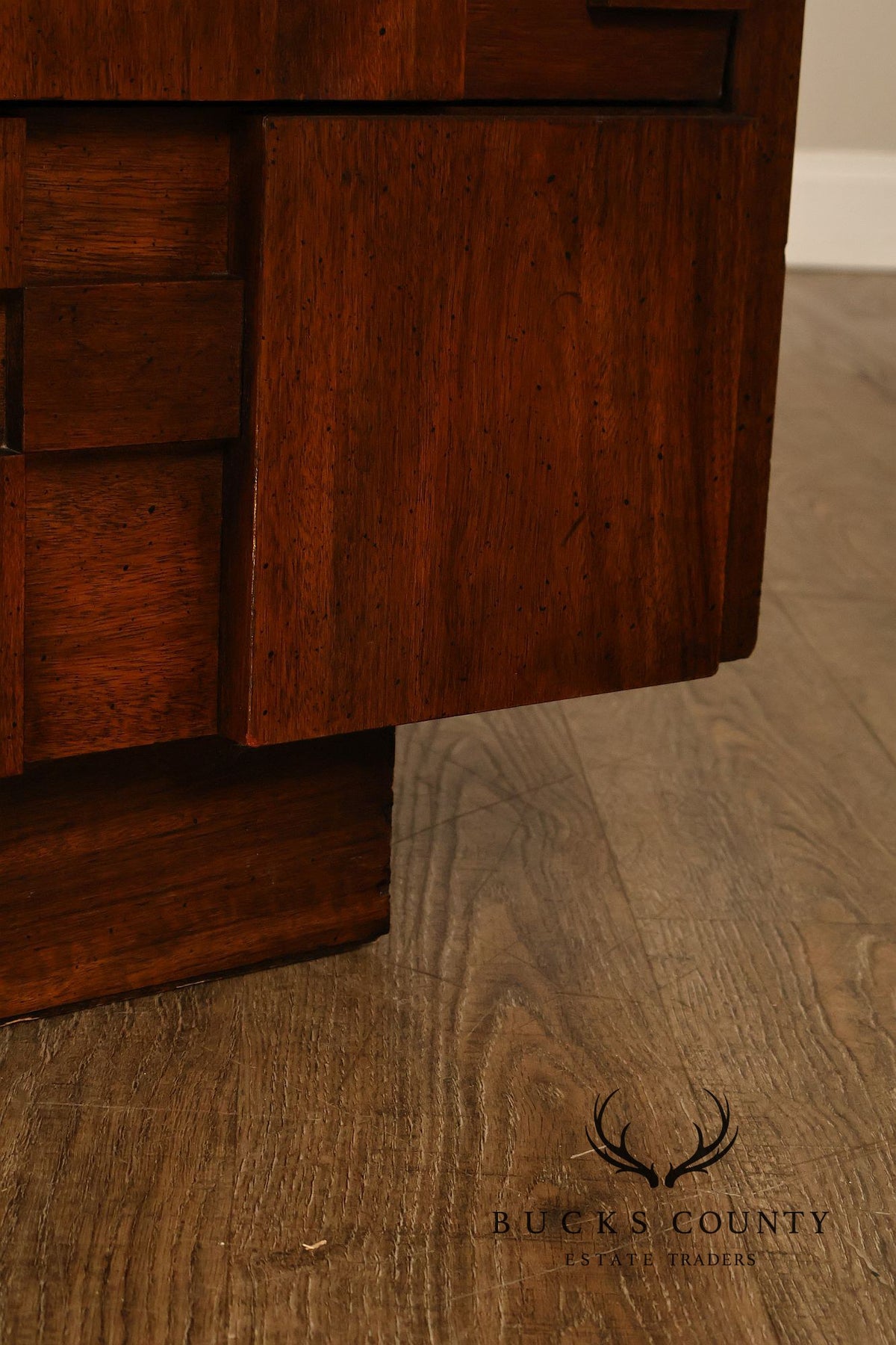 Vintage Lane Mid-Century Modern Brutalist Walnut Dresser