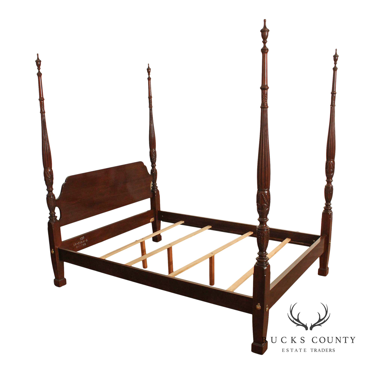Ethan Allen Georgian Court Cherry Queen Size Four Poster Bed