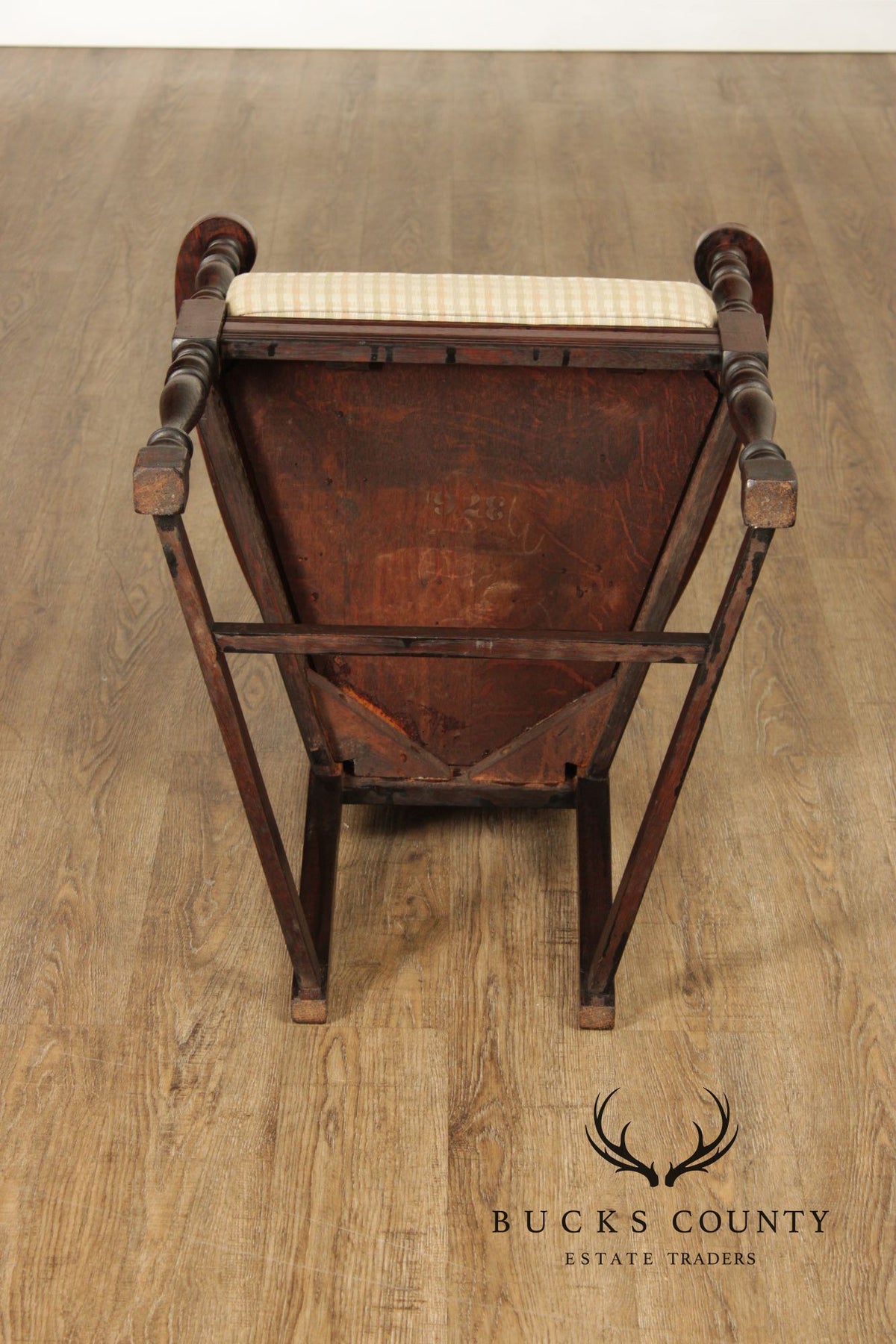English Traditional Carved Oak Throne Chair