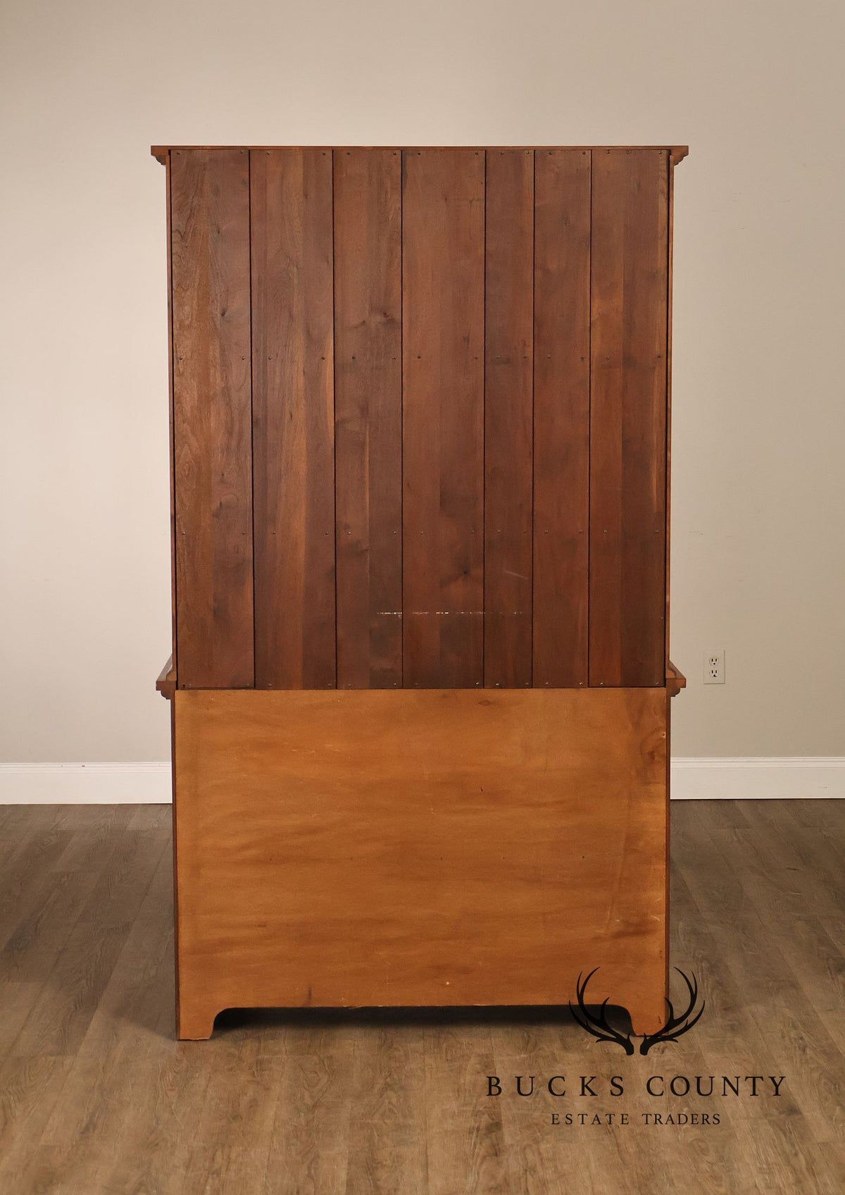 E.A. Clore Bench Made Solid Walnut Step Back Hutch