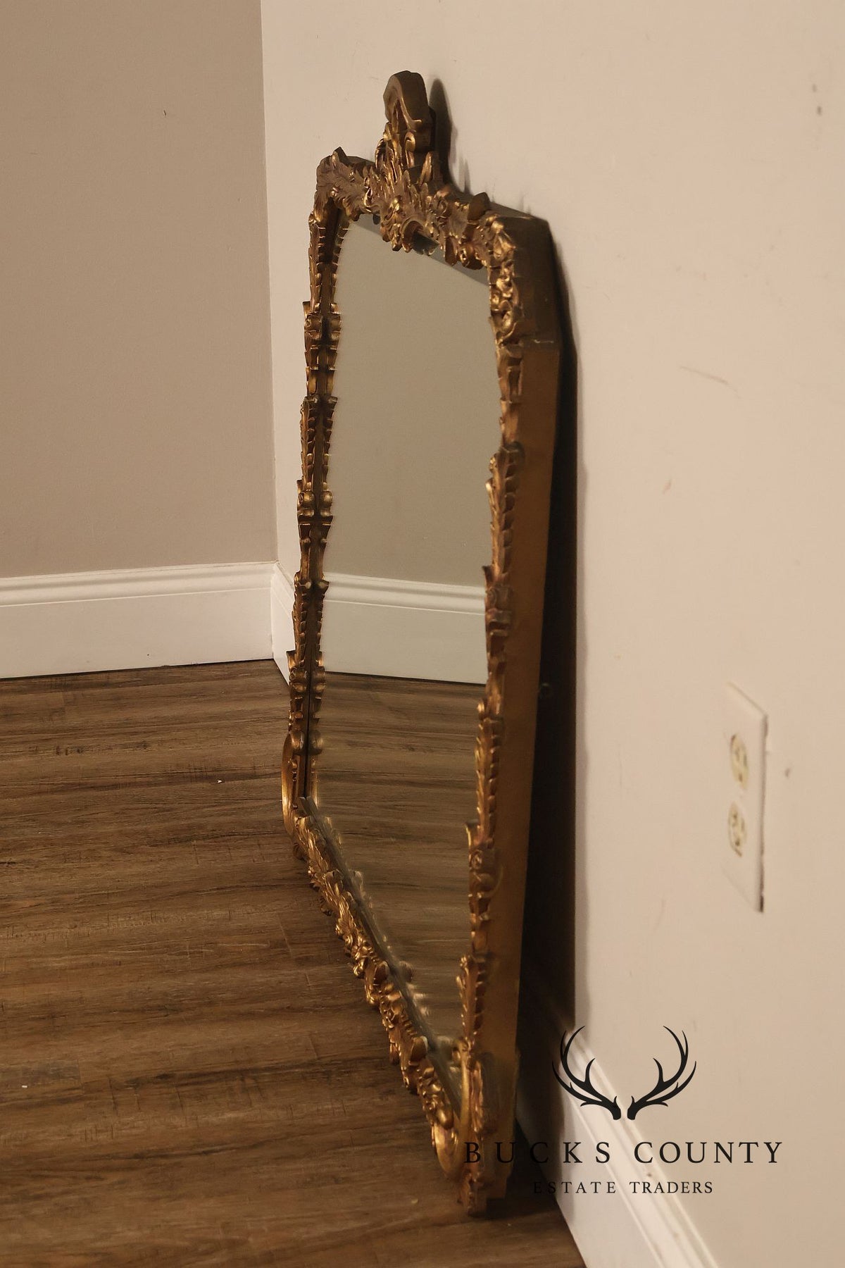 Rococo Revival Giltwood Beveled Wall Mirror