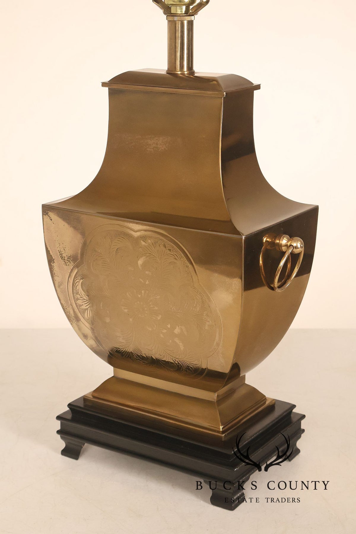 Stiffel Asian Inspired Embossed Metal Table Lamp