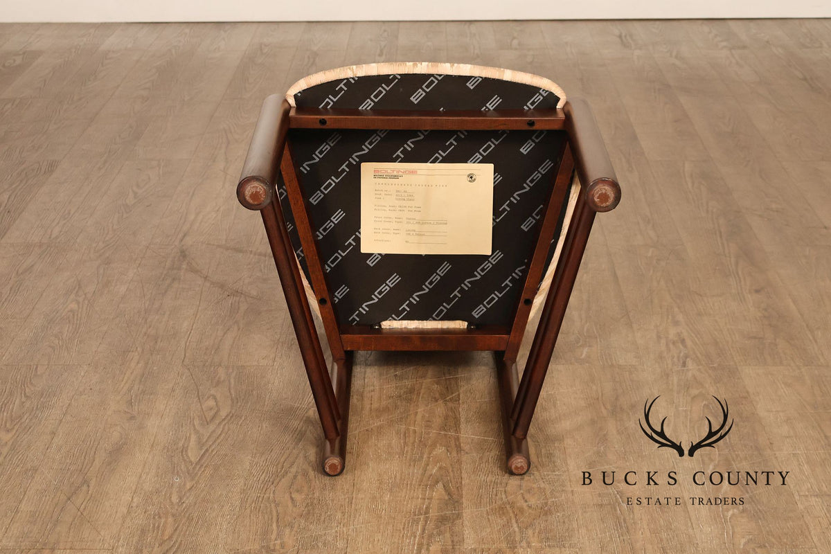 Boltinge Stolefabrik A/S Danish Modern Set Of Six Upholstered Dining Chairs