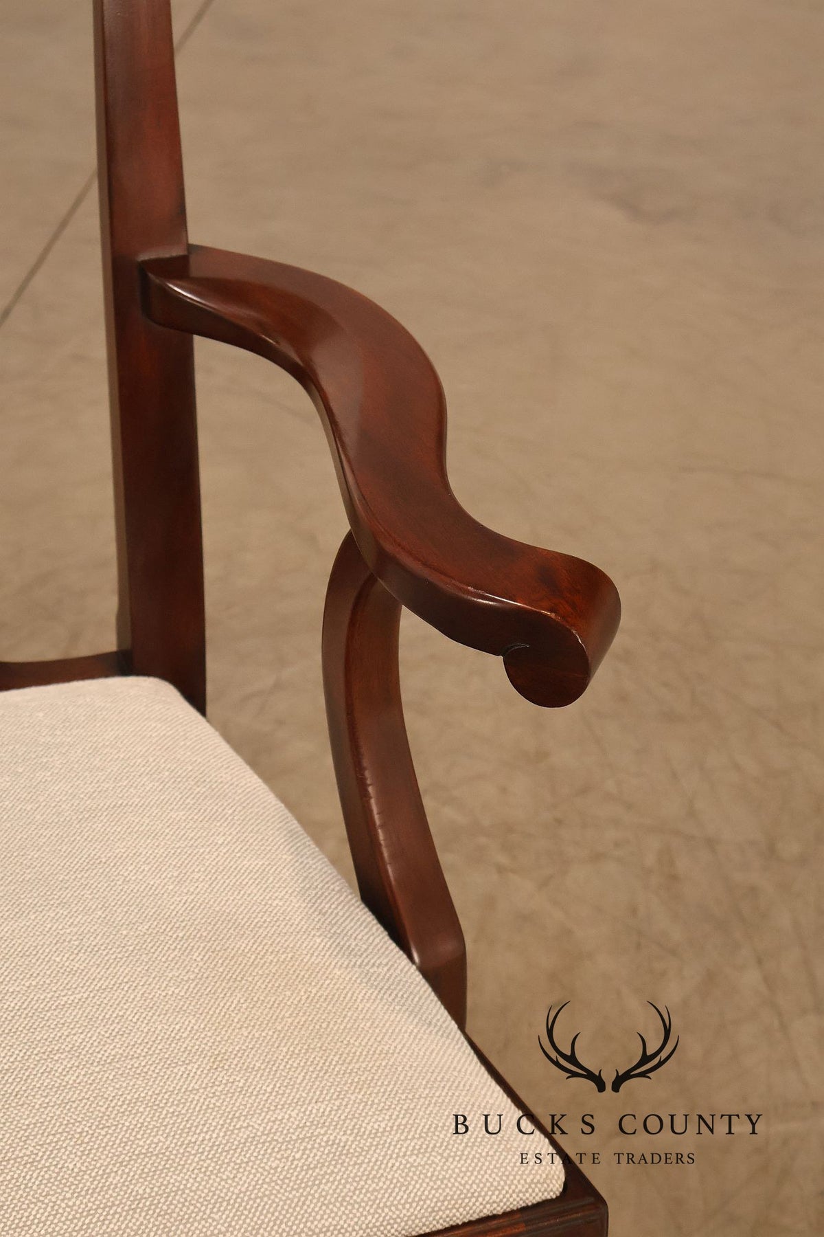 Henkel Harris Chippendale Style Pair of Mahogany Armchairs