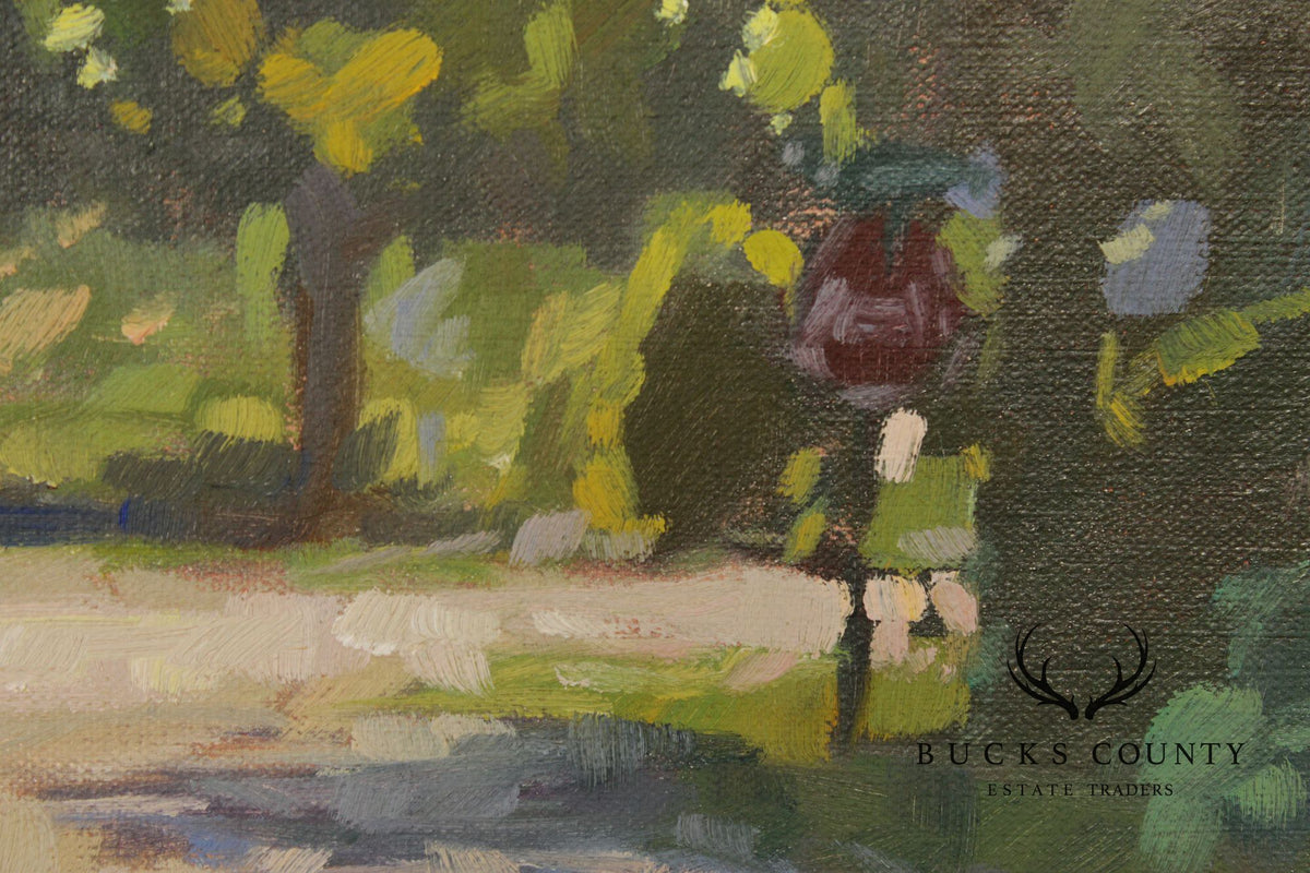 Colin Page Contemporary Landscape Oil Painting, 'Crossing'