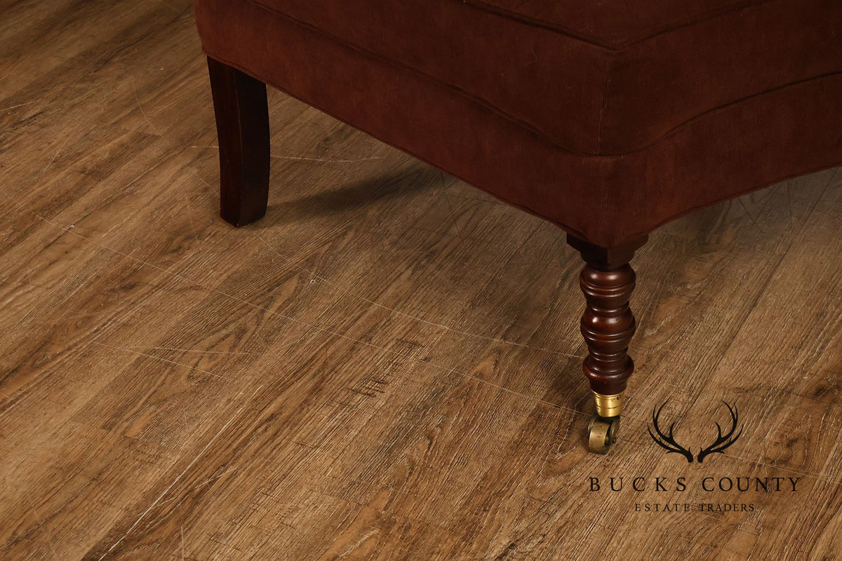 Traditional Pair of Curved Settees