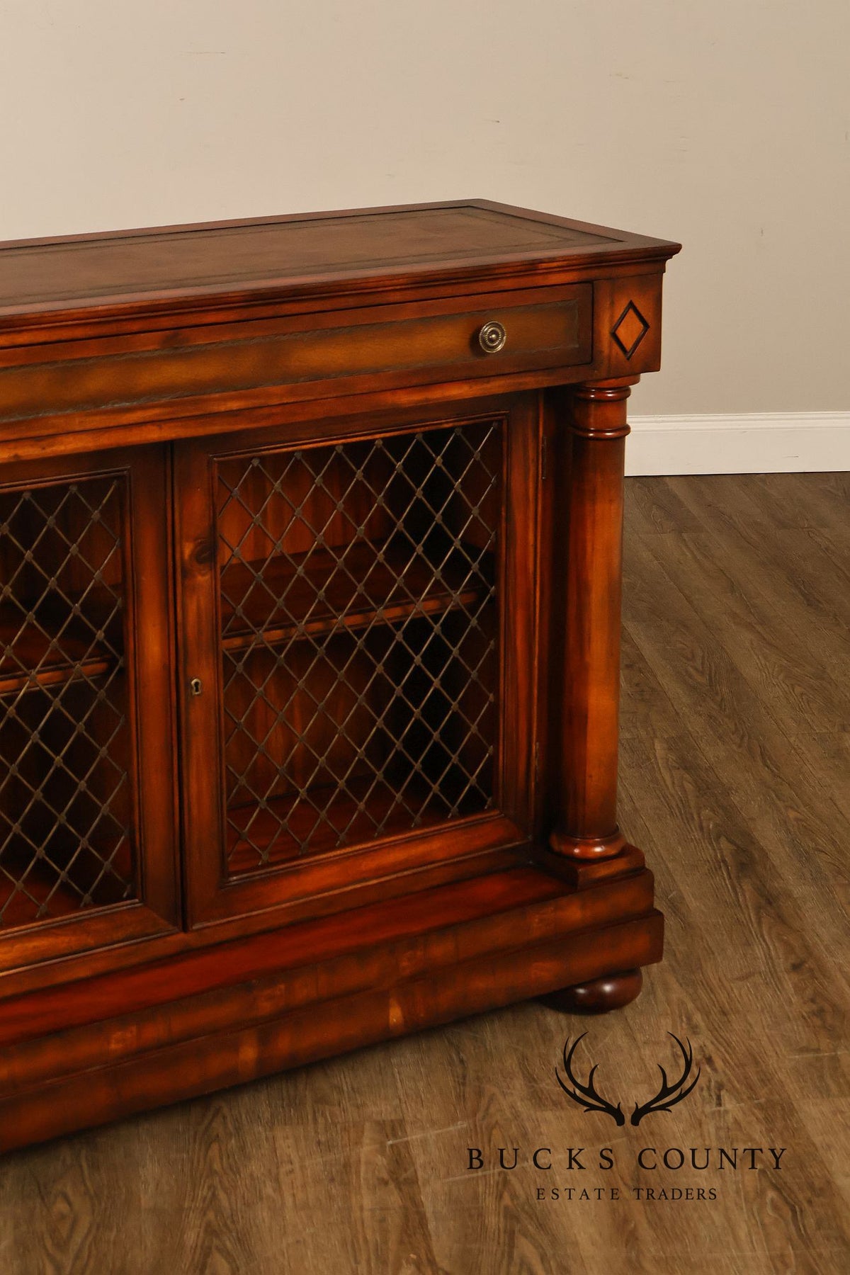 John-Richard Regency Style Leather Top Server Cabinet