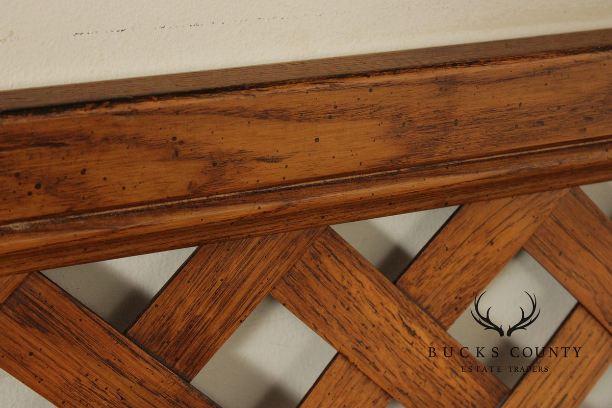 Henredon Artefacts Oak Lattice King Size Headboard