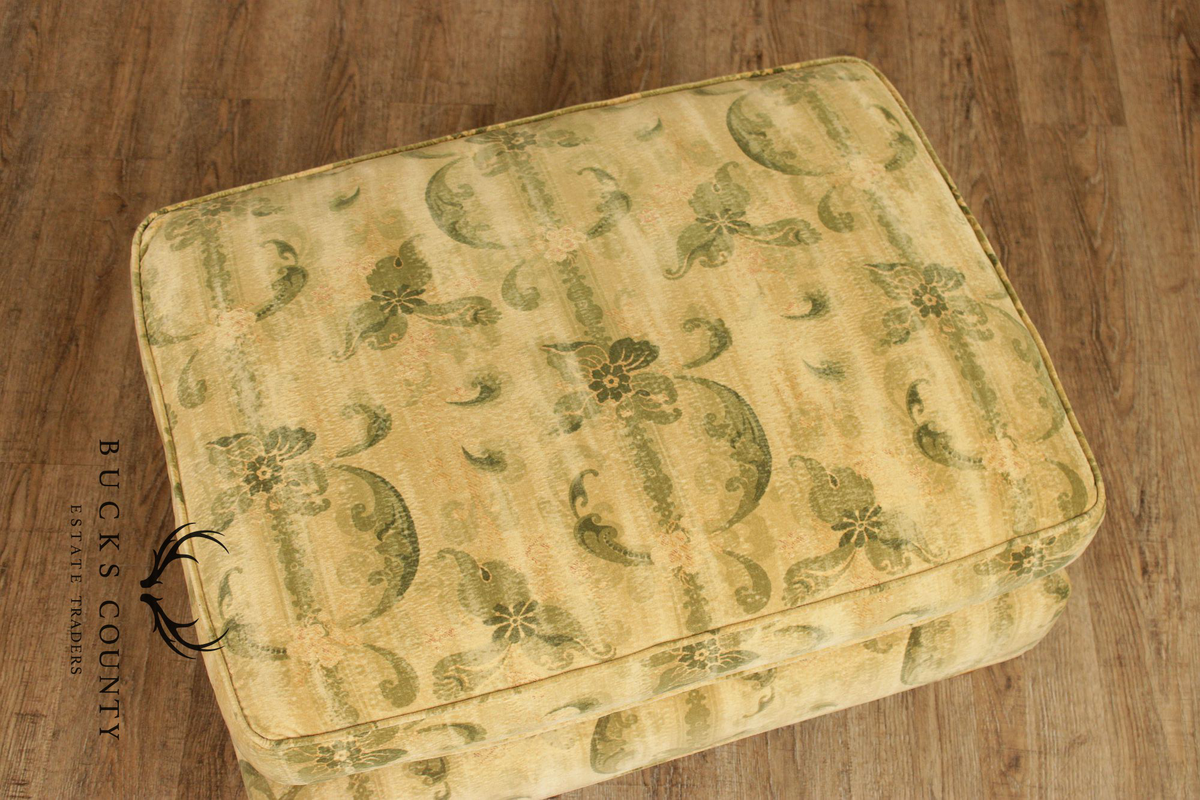 Custom Upholstered Lounge Chair and Ottoman