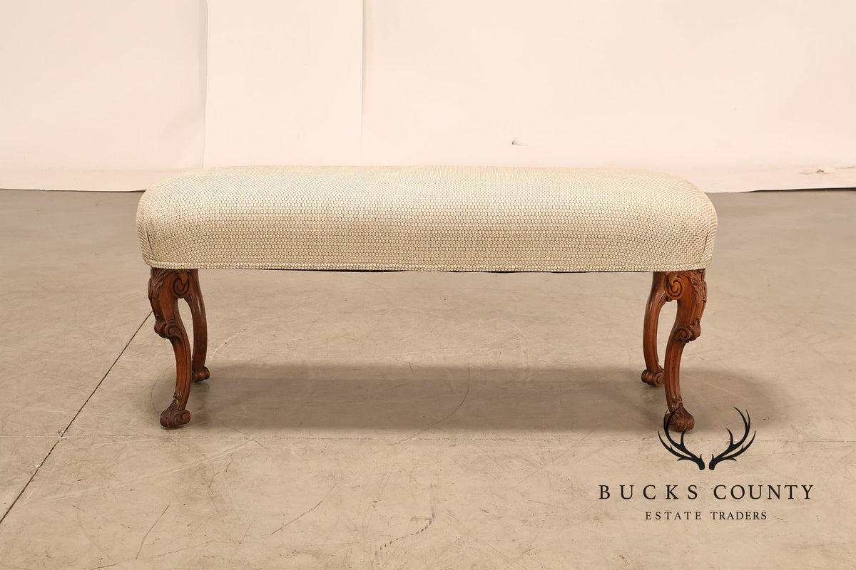 Italian Provincial Style Carved Bench