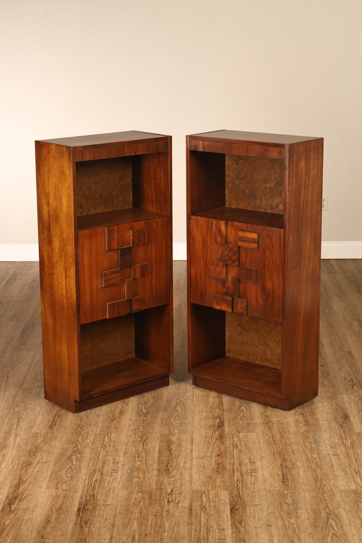 Pair of Brutalist Nightstands