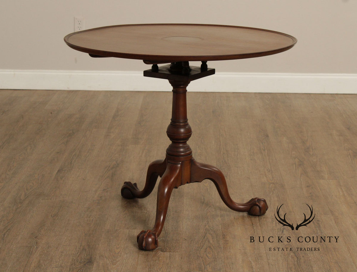 Kittinger Colonial Williamsburg Mahogany Tilt Top Tea Table