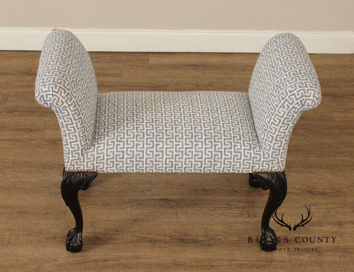 Chippendale Style Ball and Claw Foot Window Seat