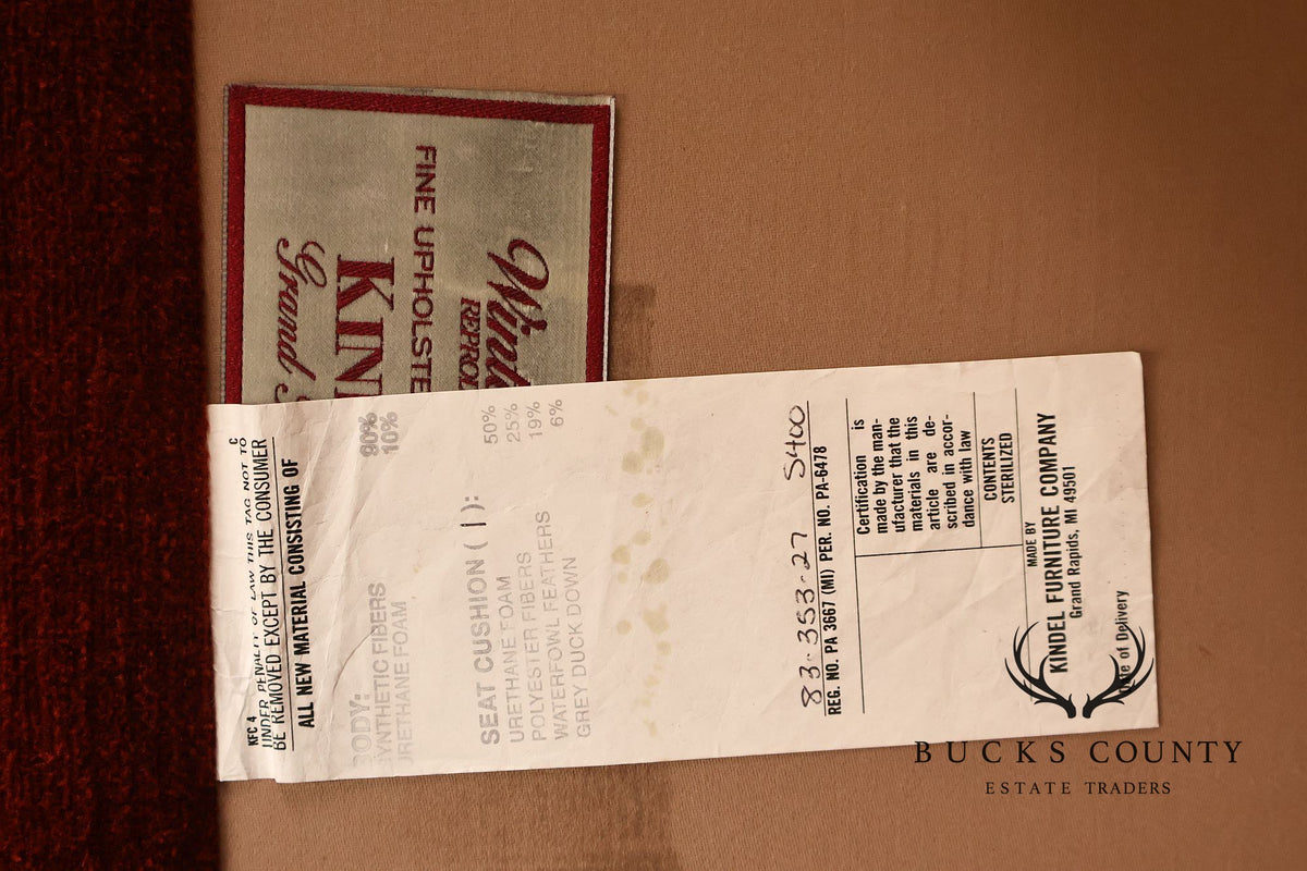 Kindel Grand Rapids Winterthur Collection Mahogany Wing Chair