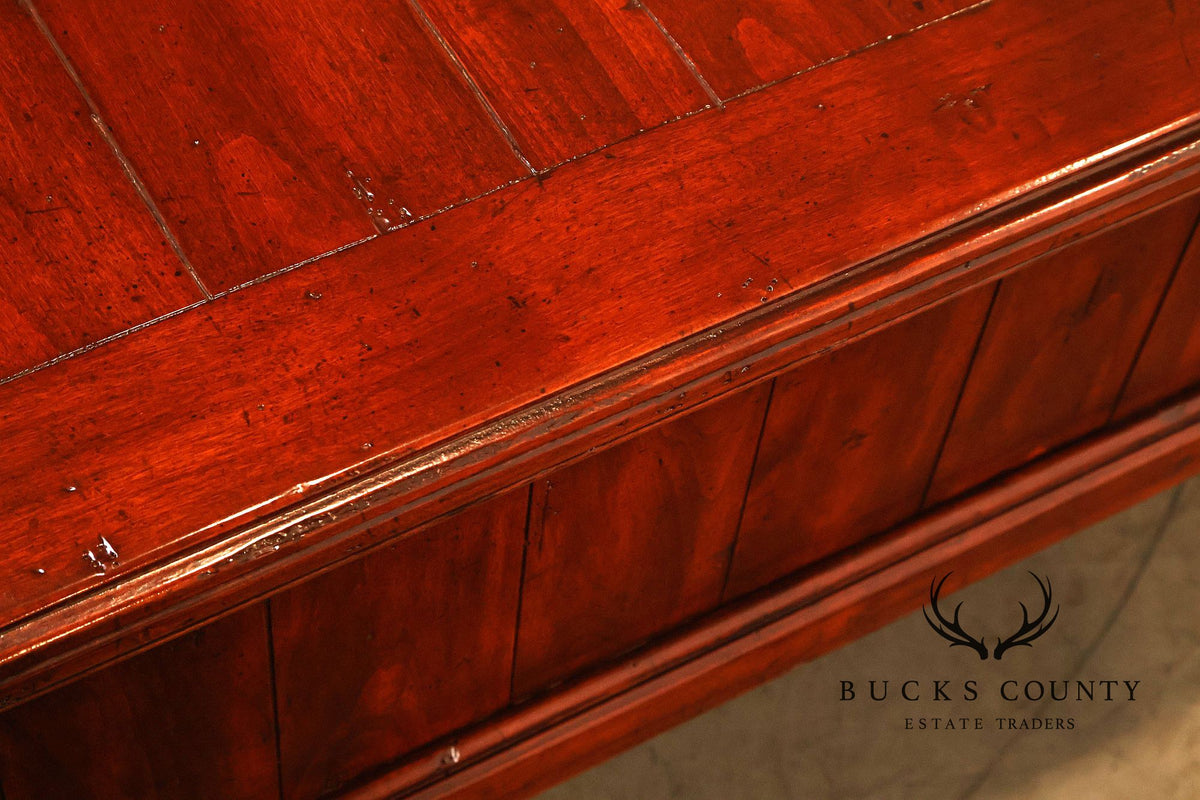 Bausman & Company Rustic Wood Square Coffee Table With Four Drawers