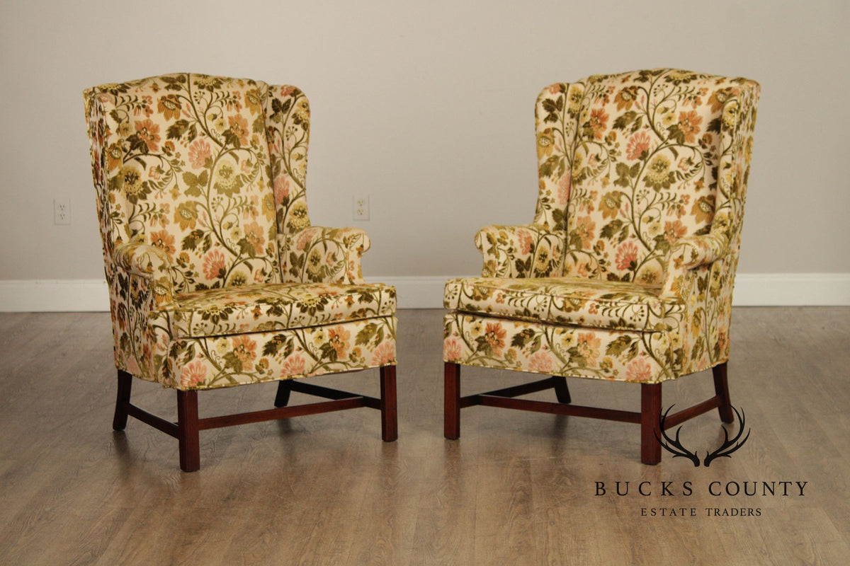 Hickory Chair Vintage Pair Of Wingback Chairs