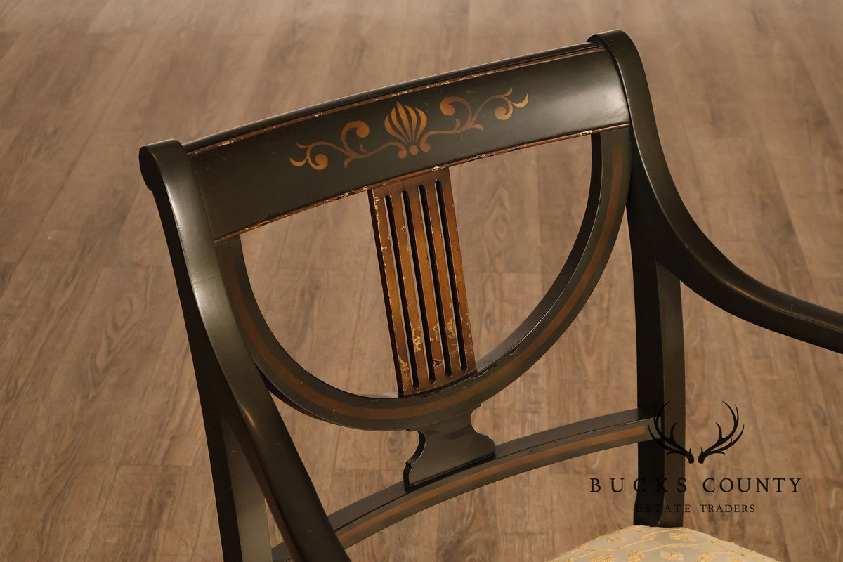 J. L. Pershing & Son Vintage Federal Style Painted Armchair