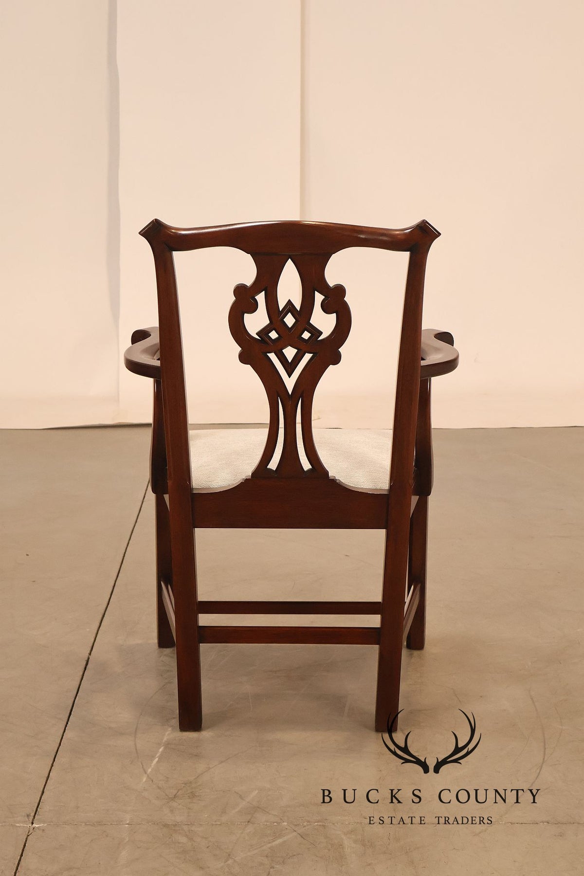 Henkel Harris Chippendale Style Pair of Mahogany Armchairs